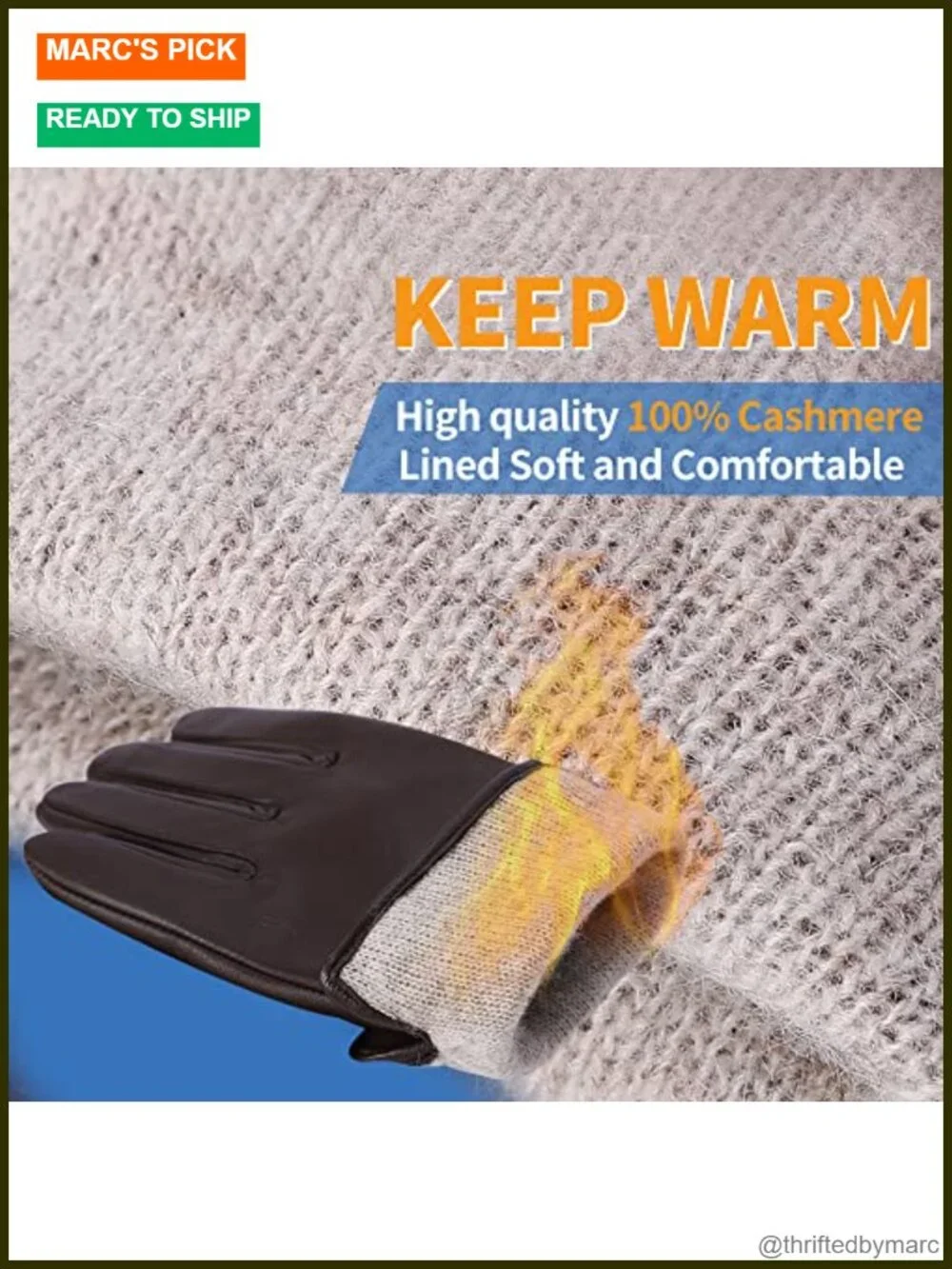 Real Nappa Lambskin Leather Gloves Cashmere Lining Touchscreen